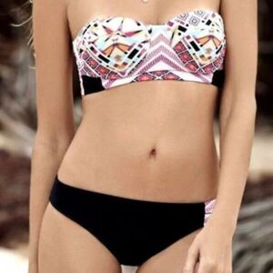 Malai Anthropologie Hipster Black Swim Bikini Bottoms NWT